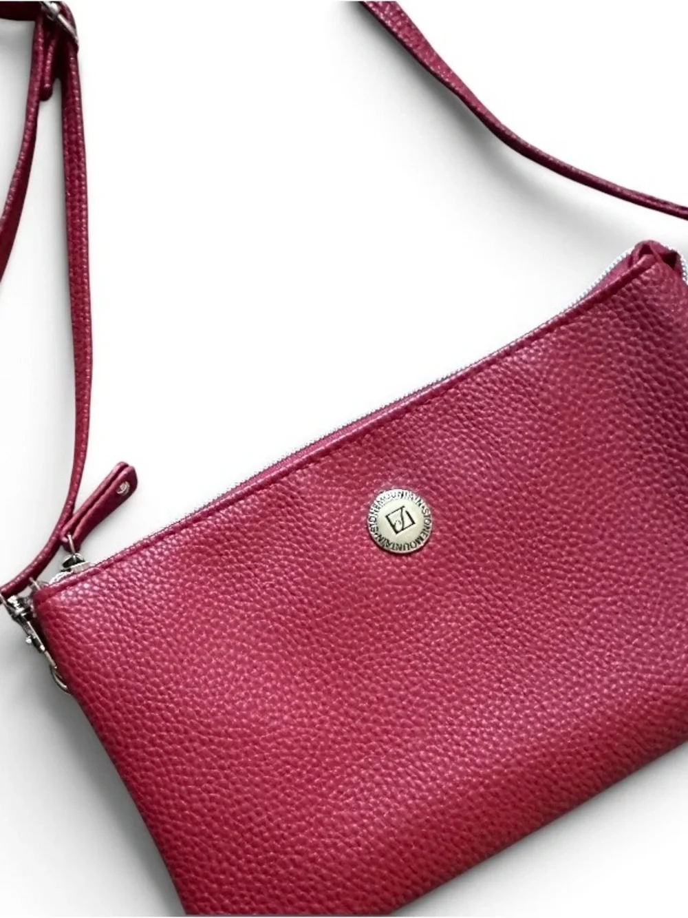 STONE MOUNTAIN | Pebbled Leather Convertible Crossbody & Clutch Handbag NWOT